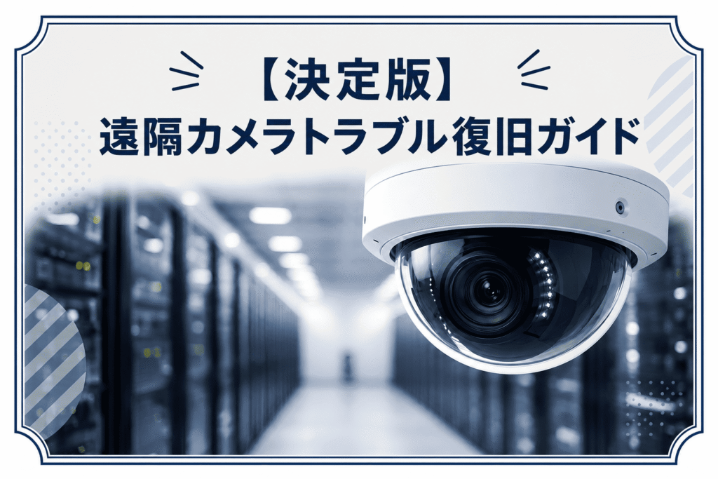 「店舗用遠隔監視カメラが映らない時の対処法まとめ」