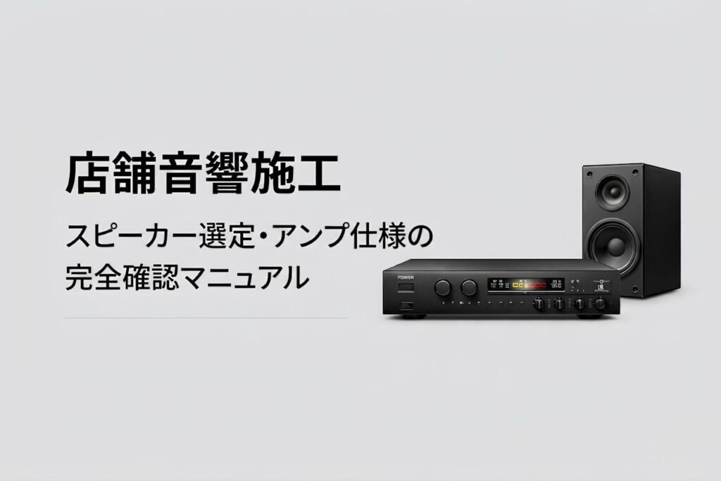 店舗音響施工：スピーカー選定・アンプ仕様の完全確認マニュアル