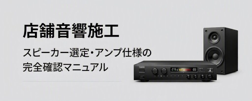 店舗音響施工：スピーカー選定・アンプ仕様の完全確認マニュアル